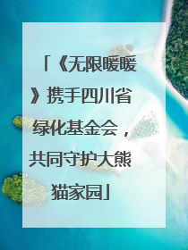 《无限暖暖》携手四川省绿化基金会，共同守护大熊猫家园