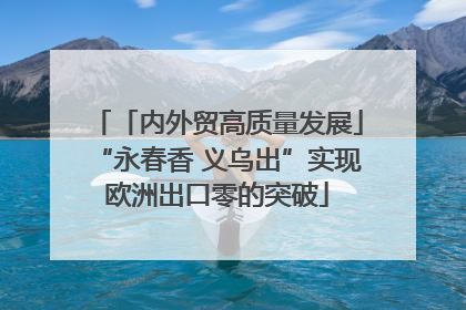 「内外贸高质量发展」“永春香 义乌出”实现欧洲出口零的突破