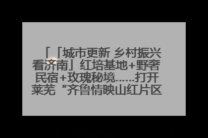「城市更新 乡村振兴看济南」红培基地+野奢民宿+玫瑰秘境……打开莱芜“齐鲁情映山红片区”的破圈秘籍