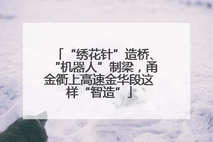 “绣花针”造桥、“机器人”制梁，甬金衢上高速金华段这样“智造”