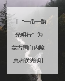 “一带一路·光明行”为蒙古国白内障患者送光明