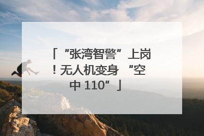 “张湾智警”上岗！无人机变身 “空中 110”