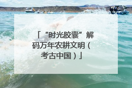 “时光胶囊”解码万年农耕文明（考古中国）