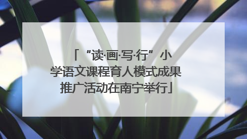 “读·画·写·行”小学语文课程育人模式成果推广活动在南宁举行