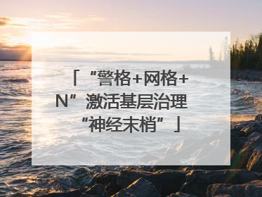 “警格+网格+N”激活基层治理“神经末梢”