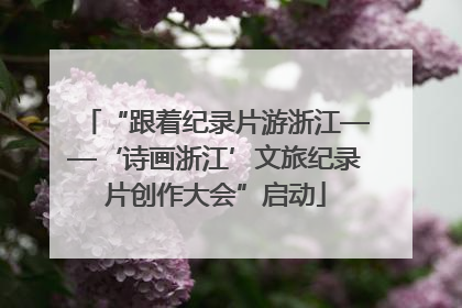 “跟着纪录片游浙江——‘诗画浙江’文旅纪录片创作大会”启动