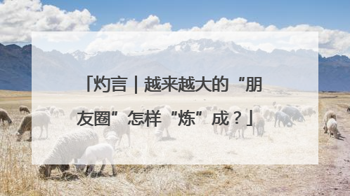 灼言｜越来越大的“朋友圈”怎样“炼”成？