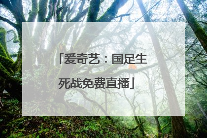爱奇艺：国足生死战免费直播