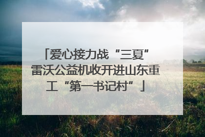 爱心接力战“三夏” 雷沃公益机收开进山东重工“第一书记村”