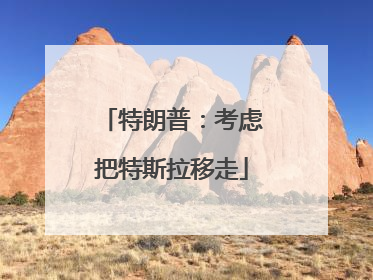 特朗普：考虑把特斯拉移走