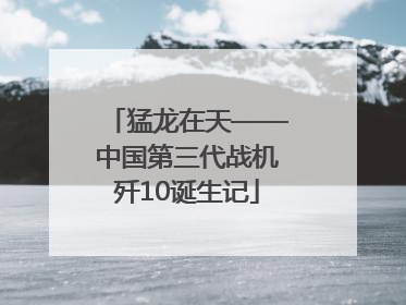 猛龙在天——中国第三代战机歼10诞生记