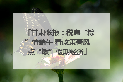 甘肃张掖：税惠“粽”情端午 看政策春风点“燃”假期经济
