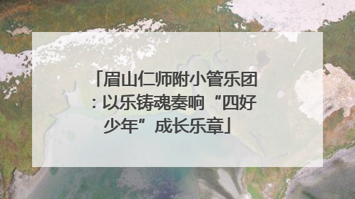 眉山仁师附小管乐团：以乐铸魂奏响“四好少年”成长乐章