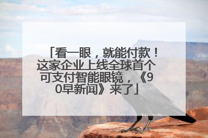 看一眼，就能付款！这家企业上线全球首个可支付智能眼镜，《90早新闻》来了