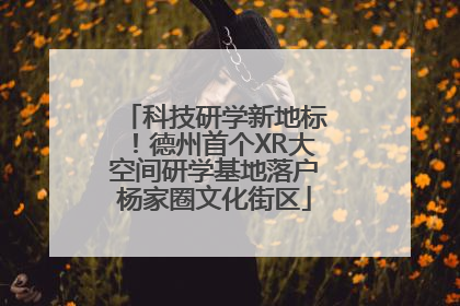 科技研学新地标！德州首个XR大空间研学基地落户杨家圈文化街区