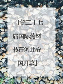第二十七届国际药材节在河北安国开幕
