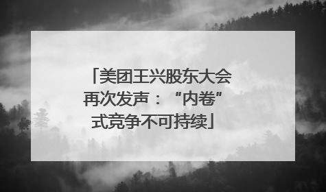 美团王兴股东大会再次发声：“内卷”式竞争不可持续