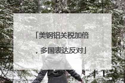 美钢铝关税加倍，多国表达反对