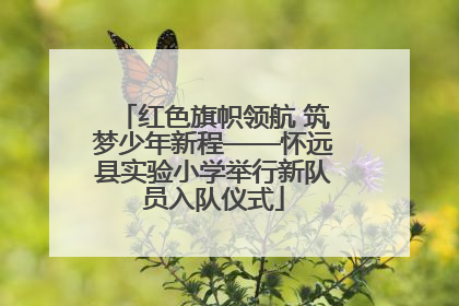 红色旗帜领航 筑梦少年新程——怀远县实验小学举行新队员入队仪式
