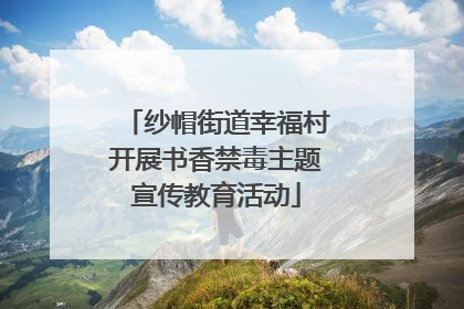 纱帽街道幸福村开展书香禁毒主题宣传教育活动