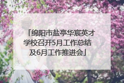 绵阳市盐亭华宸英才学校召开5月工作总结及6月工作推进会