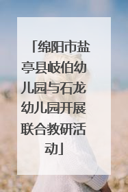 绵阳市盐亭县岐伯幼儿园与石龙幼儿园开展联合教研活动