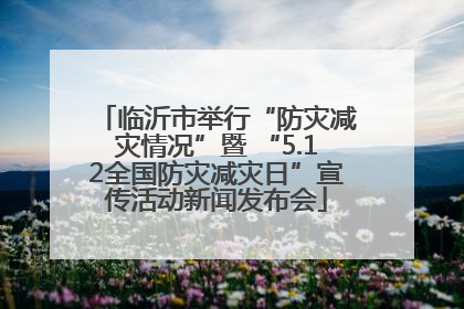 临沂市举行“防灾减灾情况”暨 “5.12全国防灾减灾日”宣传活动新闻发布会