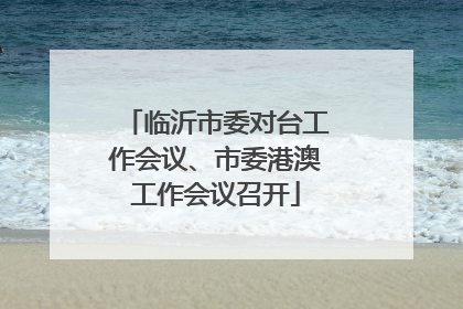 临沂市委对台工作会议、市委港澳工作会议召开