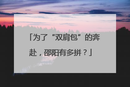 为了“双肩包”的奔赴，邵阳有多拼？