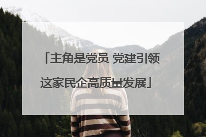 主角是党员 党建引领这家民企高质量发展
