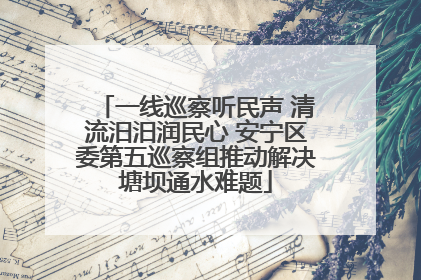 一线巡察听民声 清流汨汨润民心 安宁区委第五巡察组推动解决塘坝通水难题