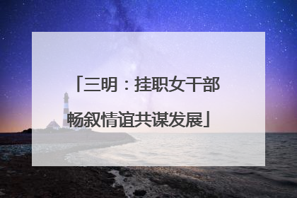 三明：挂职女干部畅叙情谊共谋发展