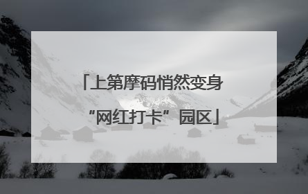 上第摩码悄然变身“网红打卡”园区