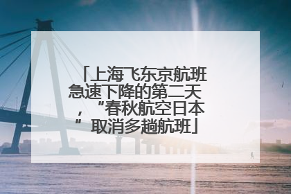 上海飞东京航班急速下降的第二天，“春秋航空日本”取消多趟航班