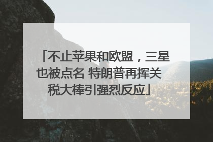 不止苹果和欧盟，三星也被点名 特朗普再挥关税大棒引强烈反应