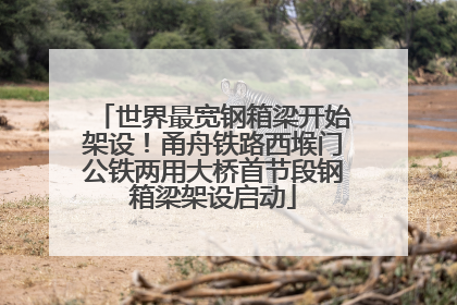 世界最宽钢箱梁开始架设！甬舟铁路西堠门公铁两用大桥首节段钢箱梁架设启动