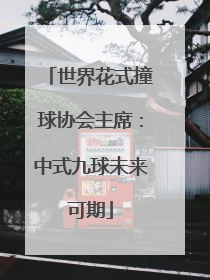 世界花式撞球协会主席：中式九球未来可期