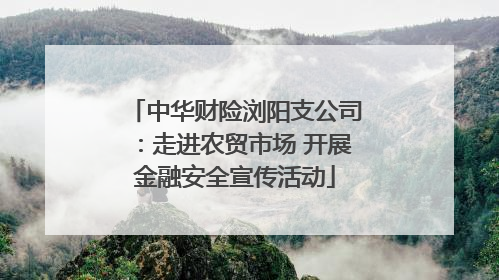 中华财险浏阳支公司：走进农贸市场 开展金融安全宣传活动