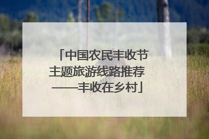 中国农民丰收节主题旅游线路推荐——丰收在乡村