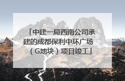 中建一局西南公司承建的成都保利中环广场（G地块）项目竣工