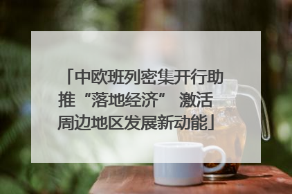 中欧班列密集开行助推“落地经济” 激活周边地区发展新动能