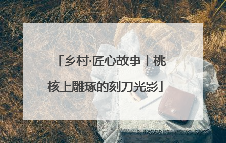 乡村·匠心故事丨桃核上雕琢的刻刀光影