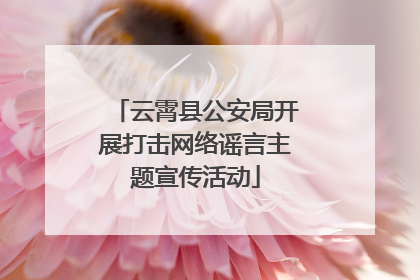 云霄县公安局开展打击网络谣言主题宣传活动