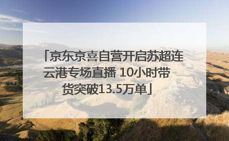 京东京喜自营开启苏超连云港专场直播 10小时带货突破13.5万单