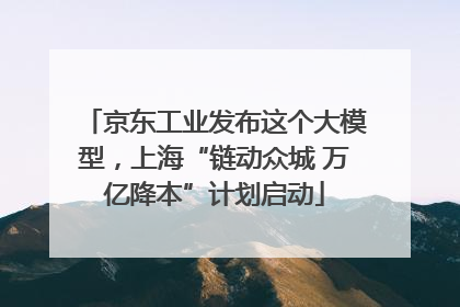 京东工业发布这个大模型，上海“链动众城 万亿降本”计划启动