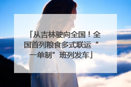 从吉林驶向全国！全国首列粮食多式联运“一单制”班列发车