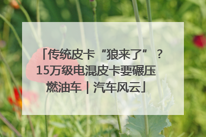 传统皮卡“狼来了”？15万级电混皮卡要碾压燃油车｜汽车风云