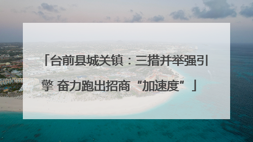 台前县城关镇：三措并举强引擎 奋力跑出招商“加速度”