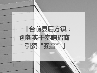 台前县后方镇：创新实干奏响招商引资“强音”