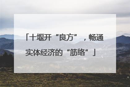 十堰开“良方”，畅通实体经济的“筋络”